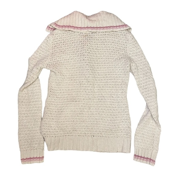 Vintage Fossil Cream Knitted Button Up Cardigan Sweater - Picture 6 of 6